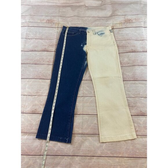 Versace Jeans Couture Two Tone Cropped Jeans(Altered) - W33 - Picture 3 of 15